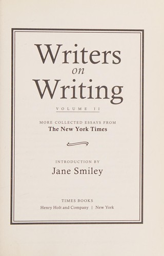 Cover for Writers on writing.