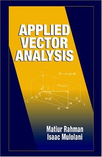 Cover for Applied Vector Analysis (Electrical Engineering Textbook Series)