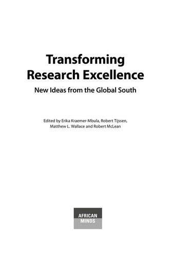 Cover for Transforming Research Excellence