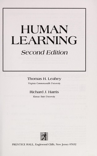 Cover for Human learning
