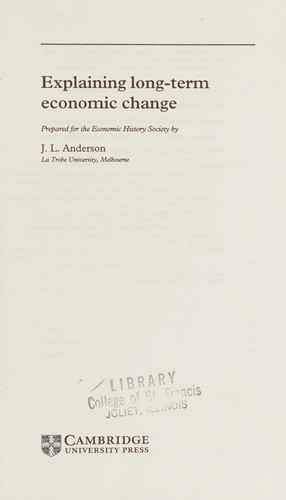 Cover for Explaining long-term economic change