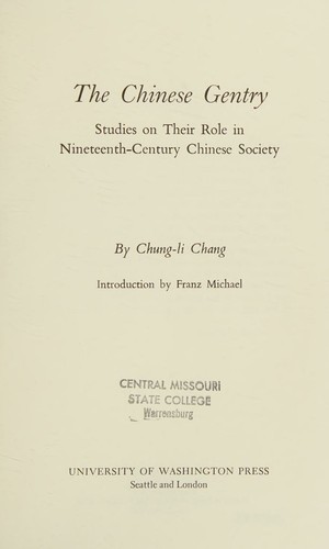 Cover for The Chinese gentry