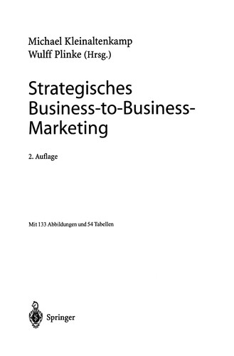 Cover for Strategisches Business-to-Business-Marketing