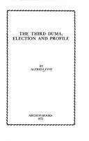 Cover for The Third Duma, election and profile.
