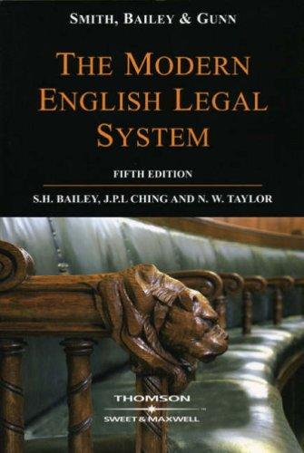 Cover for Smith, Bailey and Gunn on the Modern English Legal System