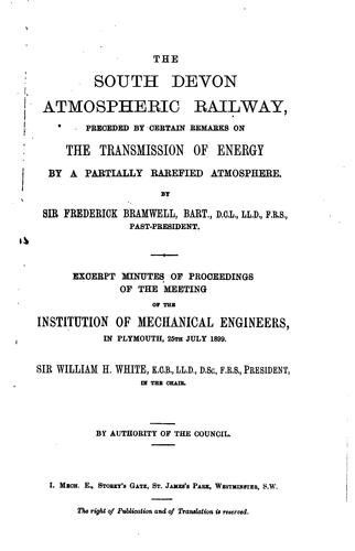 Cover for The South Devon Atmospheric Railway: Preceded by Certain Remarks on the ...