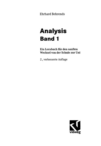 Cover for Analysis