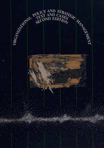 Cover for Organizational policy and strategic management
