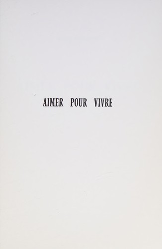 Cover for Aimer pour vivre