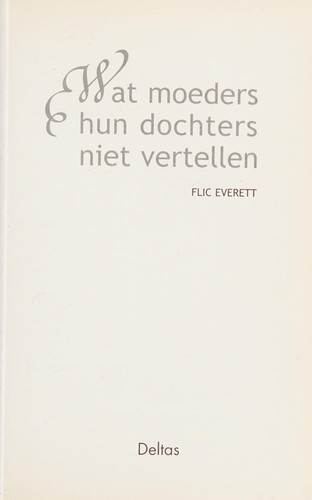 Cover for Wat moeders hun dochters niet vertellen