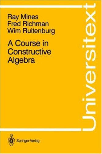 Cover for A course in constructive algebra