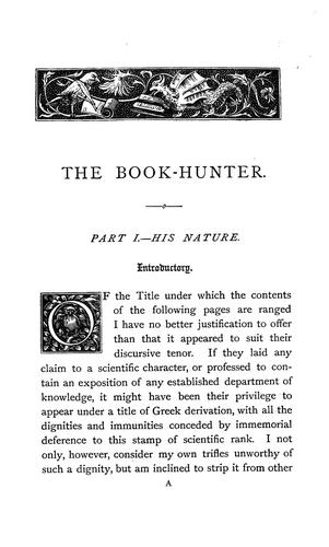 Cover for The book hunter