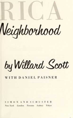 Cover for America is my neighborhood
