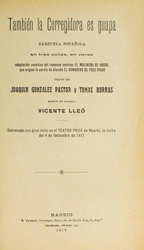 Cover for También la Corregidora es guapa