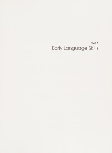 Cover for Working With Children's Language