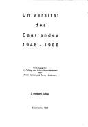 Cover for Universität des Saarlandes, 1948-1988