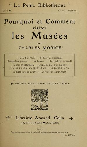 Cover for Pourquoi et comment visiter les musées.