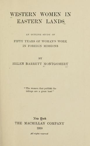 Cover for Western women in eastern lands