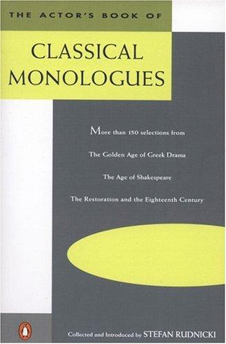 Cover for The Actor's book of classical monologues