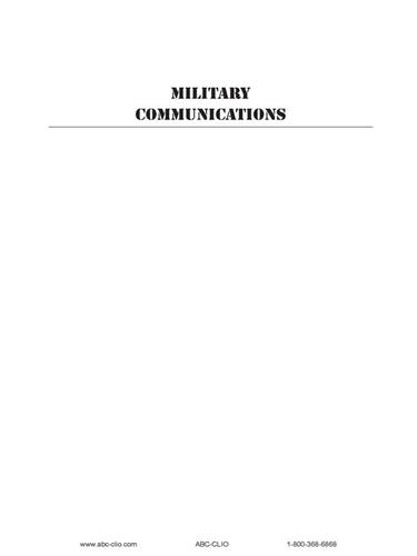 Cover for Military Communications