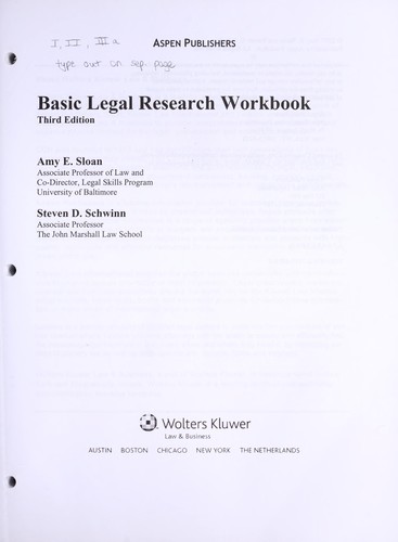 Cover for Basic Legal Research