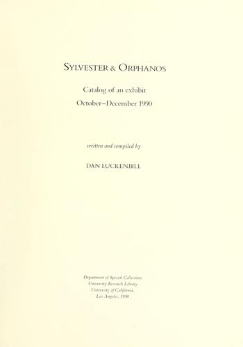 Cover for Sylvester & Orphanos