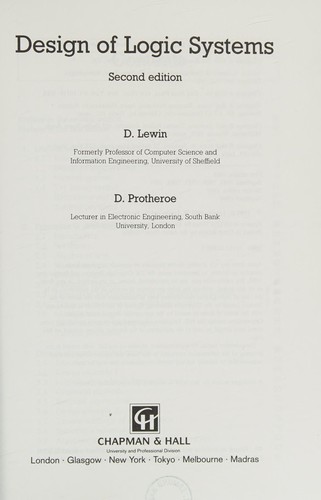 Cover for Design of Logic Systems