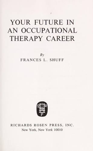Cover for Your future in an occupational therapy career