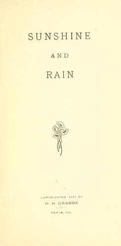Cover for Sunshine and rain