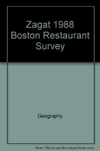 Cover for Zagat 1988 Boston Restaurant Survey (Zagat Survey: Boston Restaurants)
