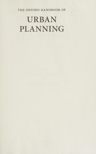 Cover for The Oxford handbook of urban planning