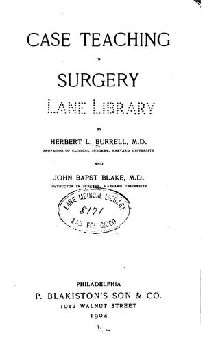 Cover for Case histories in surgery