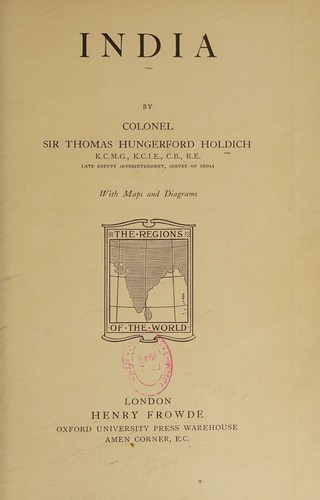 Cover for India.