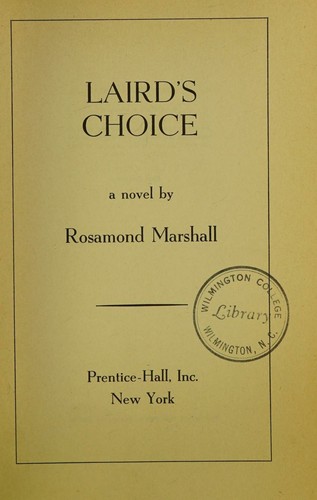 Cover for Laird's Choice