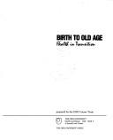 Cover for BIRTH TO OLD AGE - SEE 2ED (Course U205)