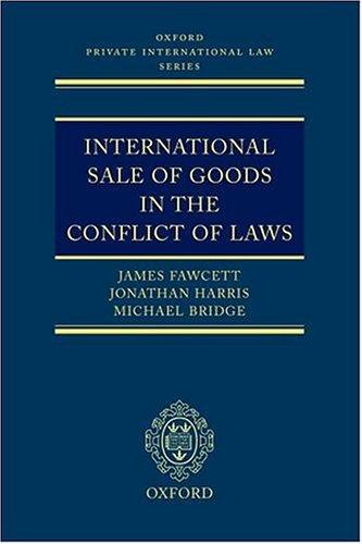 Cover for International sale of goods in the conflict of laws