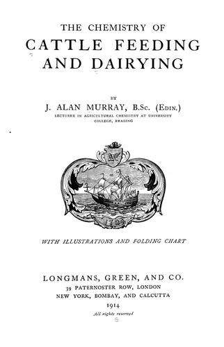 Cover for The chemistry of cattle feeding and dairying