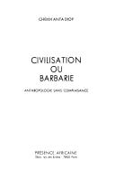 Cover for Civilisation ou barbarie