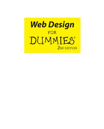 Cover for Web design for dummies