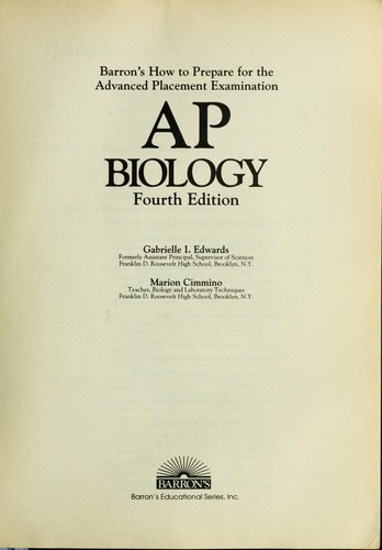 Cover for Barron's how to prepare for the advanced placement examination AP biology