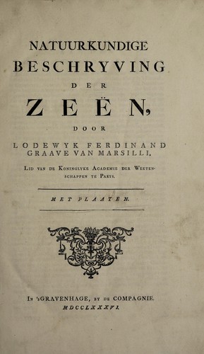 Cover for Natuurkundige beschryving der ze©±n