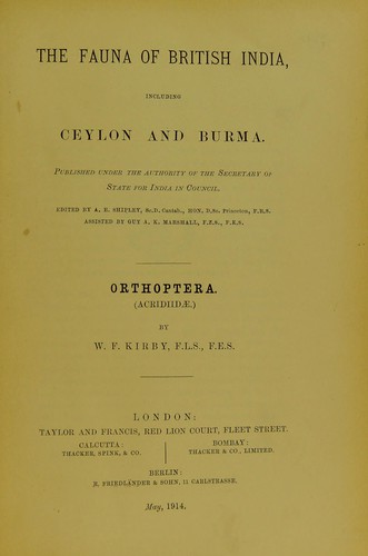 Cover for The Fauna of British India, including Ceylon and Burma