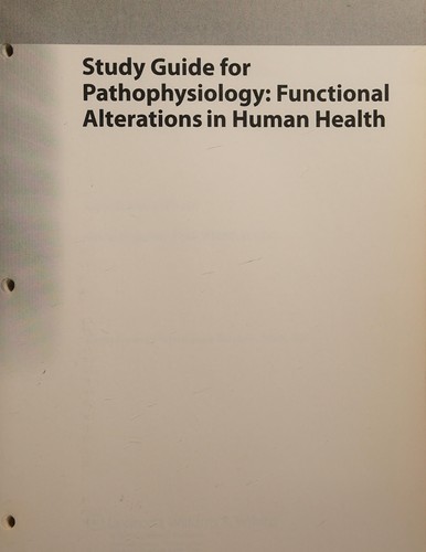 Cover for Study guide for Pathophysiology
