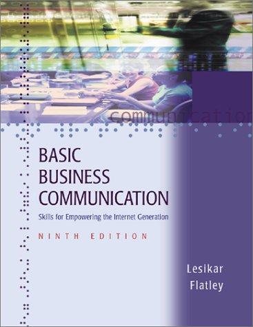 Cover for Basic business communication