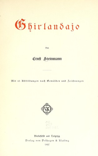 Cover for Ghirlandajo.