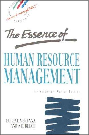 Cover for The essence of human resource management
