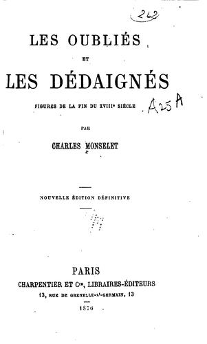 Cover for Les oubliés et les dédaignés