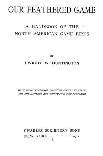 Cover for Our feathered game