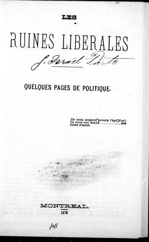 Cover for Les Ruines libérales