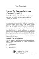 Cover for Manual of Complex Insurance Coverage Litigation (Supplemented Annually)